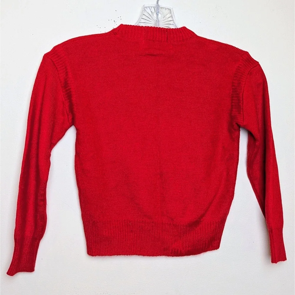 IZOD Lacoste for Girls‎ 70s Red Pullover Sweater Crocodile Logo Size 5-6